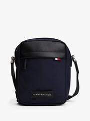 Borsa tommy hilfiger reporter con tracolla e patch logo unisex