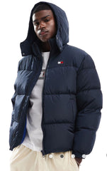 Tommy Jeans - Alaska - Piumino blu navy con bandiera sul retro