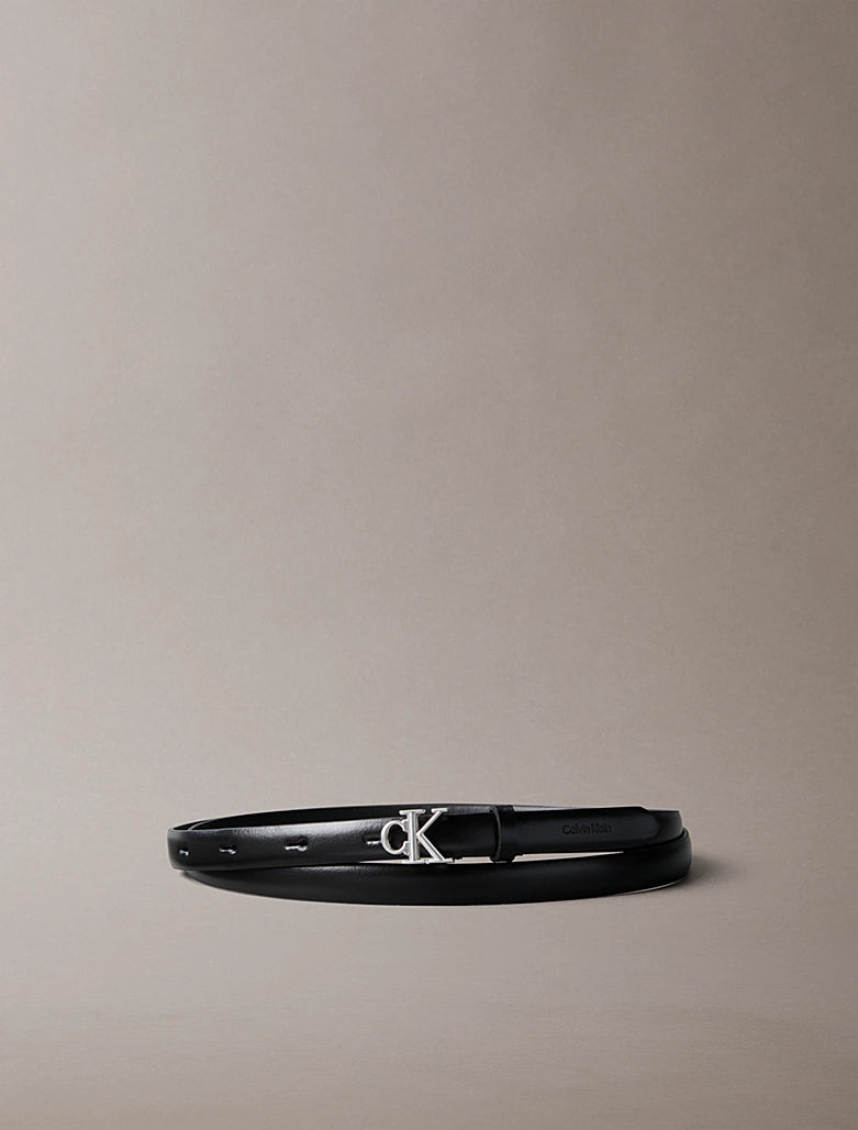 Cintura con logo in pelle pieno fiore skinny Calvin klein