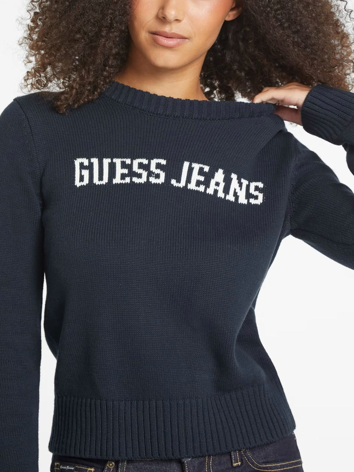 MAGLIONE LOGO CON INTARSI GUESS JEANS